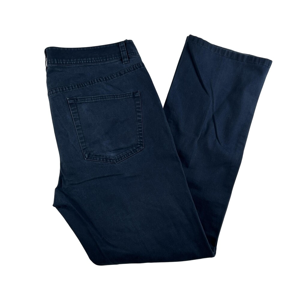 J. Hilburn Pants Mens 34x30 Blue Brushed Twill 5-Pocket Stretch Straight Leg